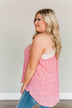 Morning Melodies Polka-Dot Tank Top- Pink & Off-White