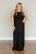 Peaceful Paradise Sleeveless Maxi Dress- Black