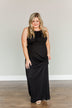 Peaceful Paradise Sleeveless Maxi Dress- Black