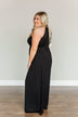 Peaceful Paradise Sleeveless Maxi Dress- Black