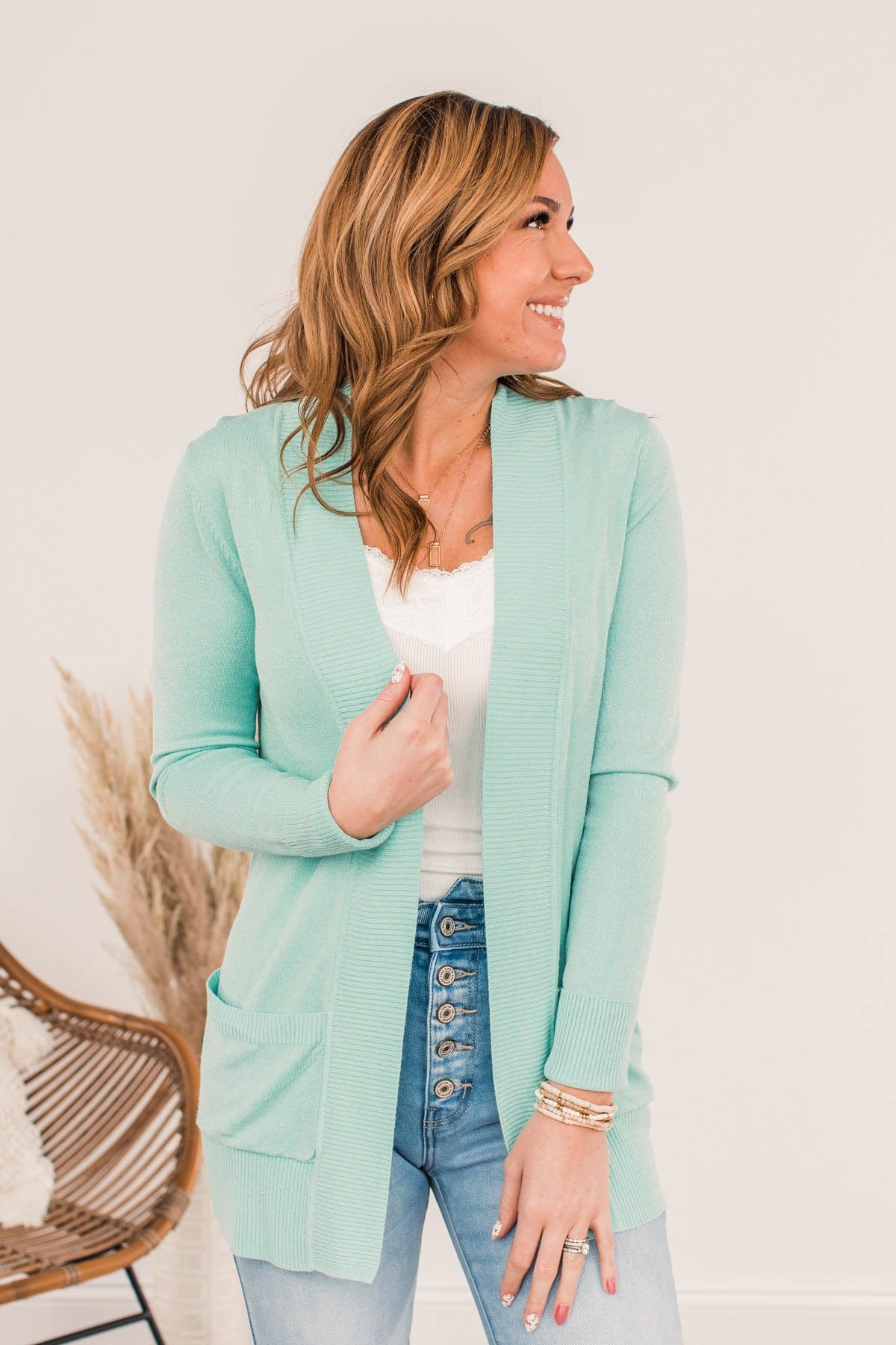 Essential Cardigan Mint