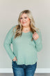 Hope Filled Days Waffle Knit Top- Mint