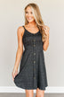 Sunshine Serenity Sleeveless Dress- Heathered Black