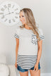 Made To Be Bold Double Pocket Top- Heather Grey