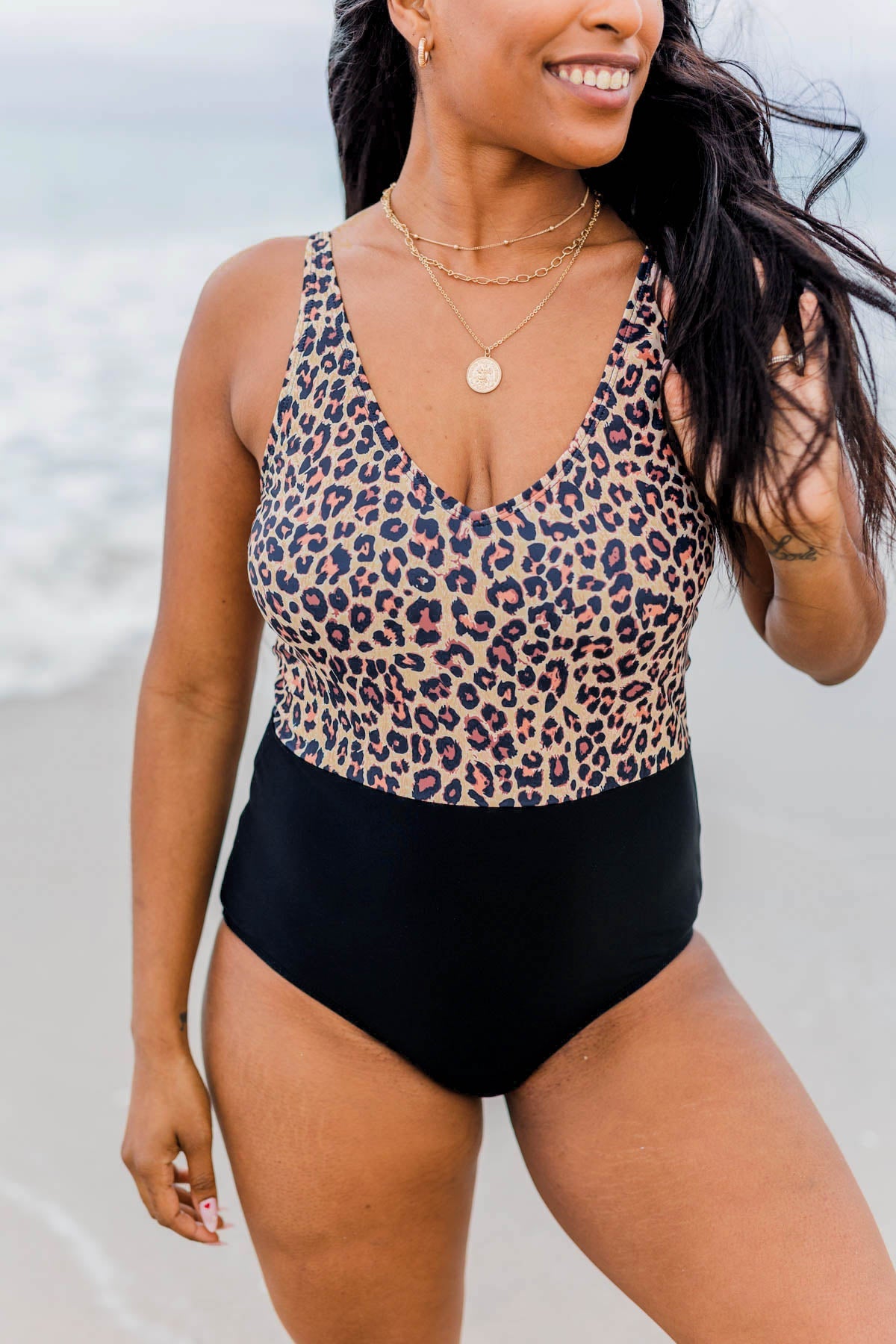 Enjoy The Waves One-Piece Swimsuit- Leopard – The Pulse Boutique