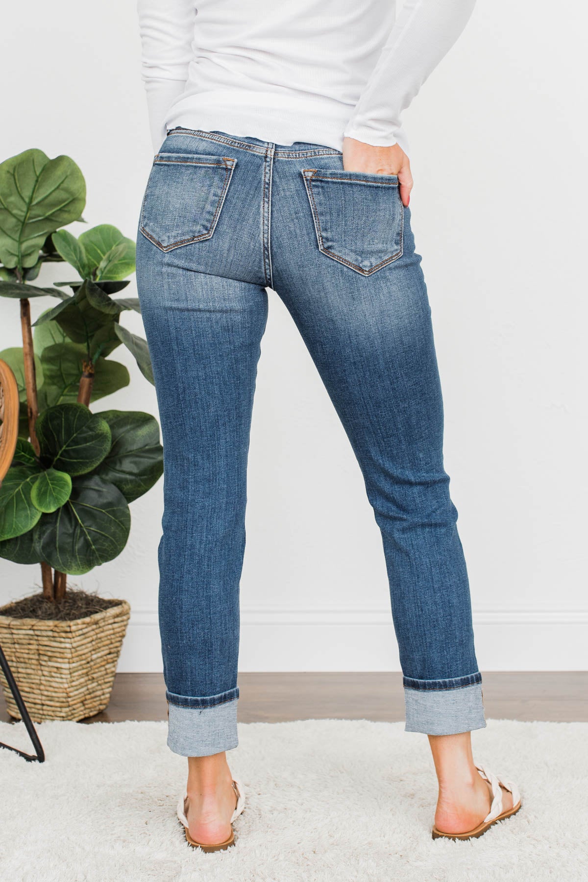 KanCan Button Fly Jeans- Rowan Wash