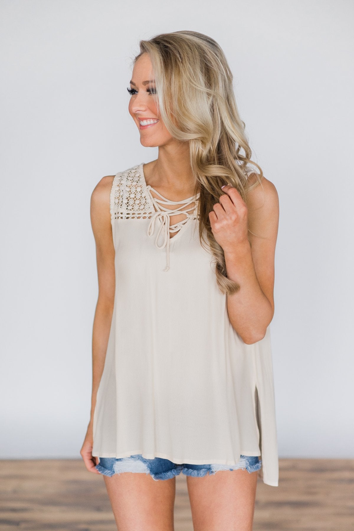 A Perfect View Cream Tank Top