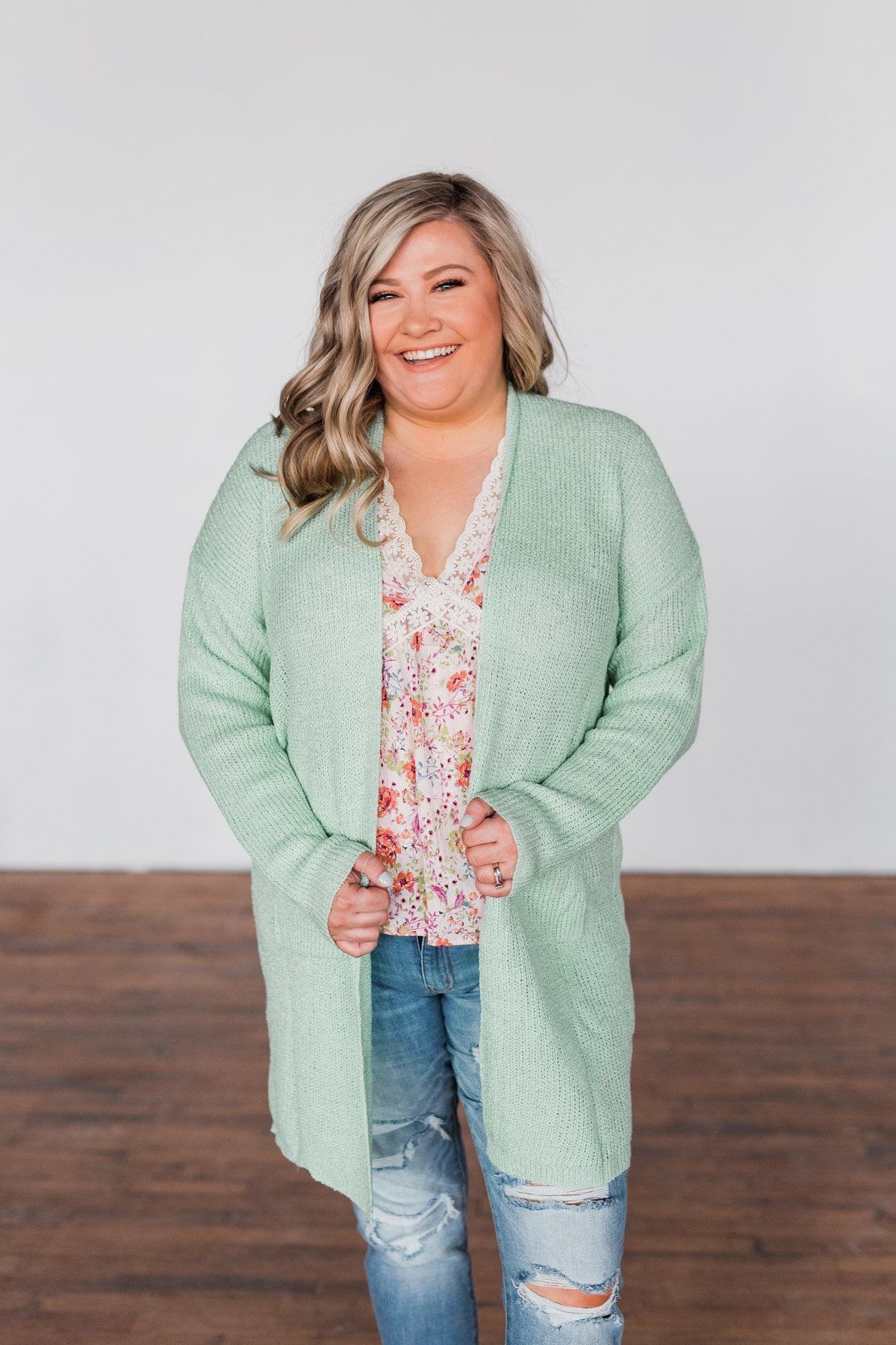 No Pressure Knitted Cardigan- Mint Green – The Pulse Boutique