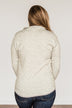 Pulse Exclusive Quarter Button Pullover- Cream Leopard