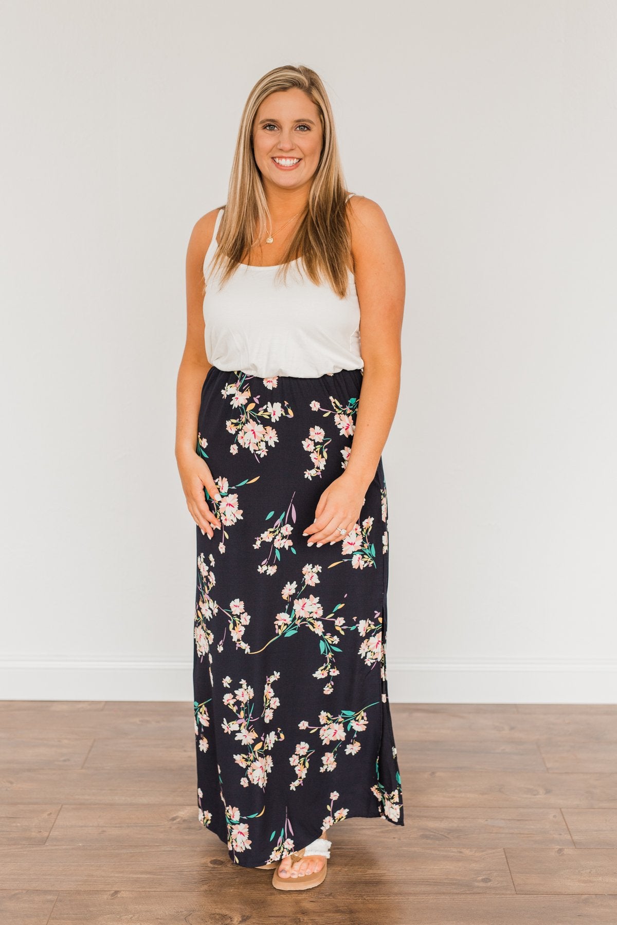 A Moment To Remember Maxi Dress- Deep Navy