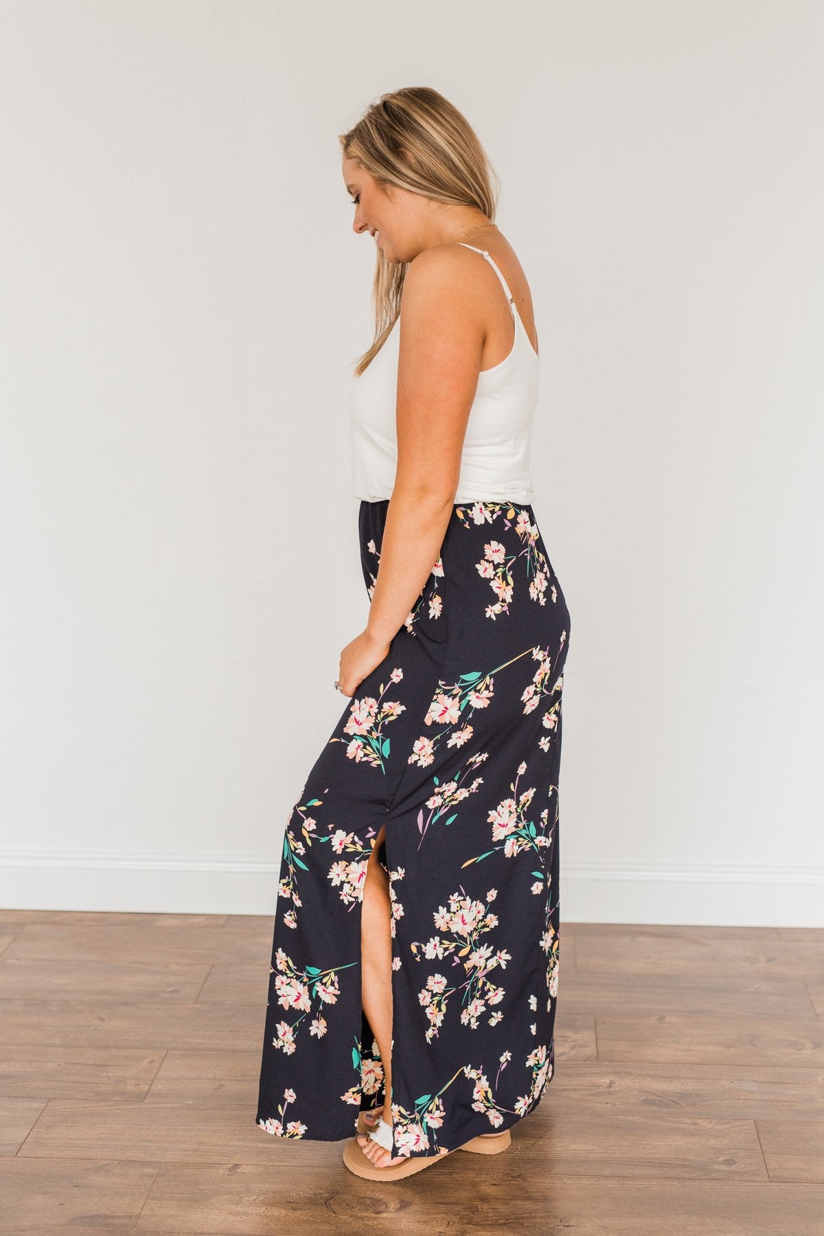 A Moment To Remember Maxi Dress- Deep Navy