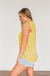 Many Blessings Ruffle Tank Top- Yellow