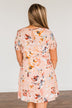 Doing Something Right Floral Dress- Peach