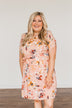 Doing Something Right Floral Dress- Peach