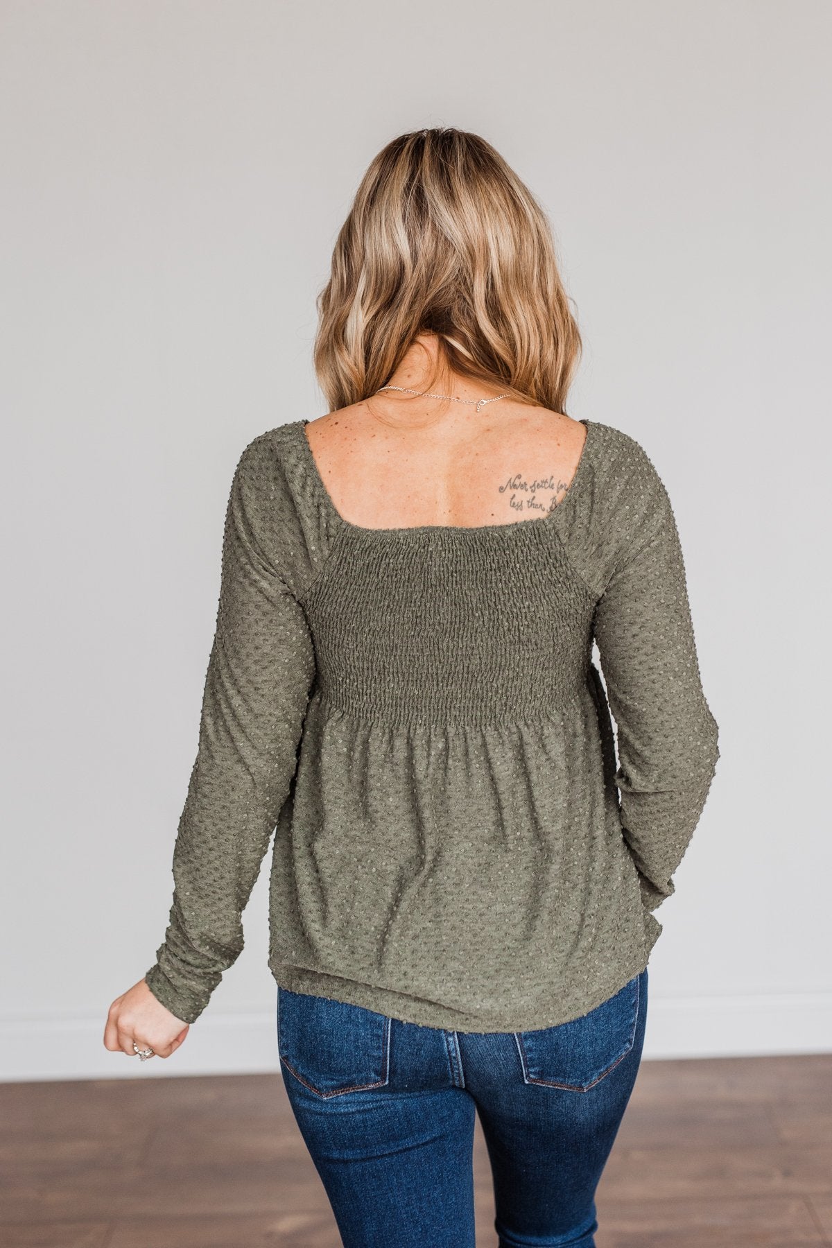 Doting Love Smocked Babydoll Top- Olive – The Pulse Boutique