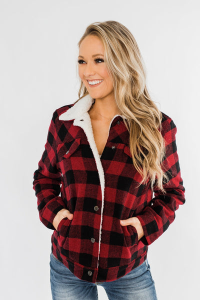 Warm All Winter Lined Jacket- Buffalo Plaid – The Pulse Boutique
