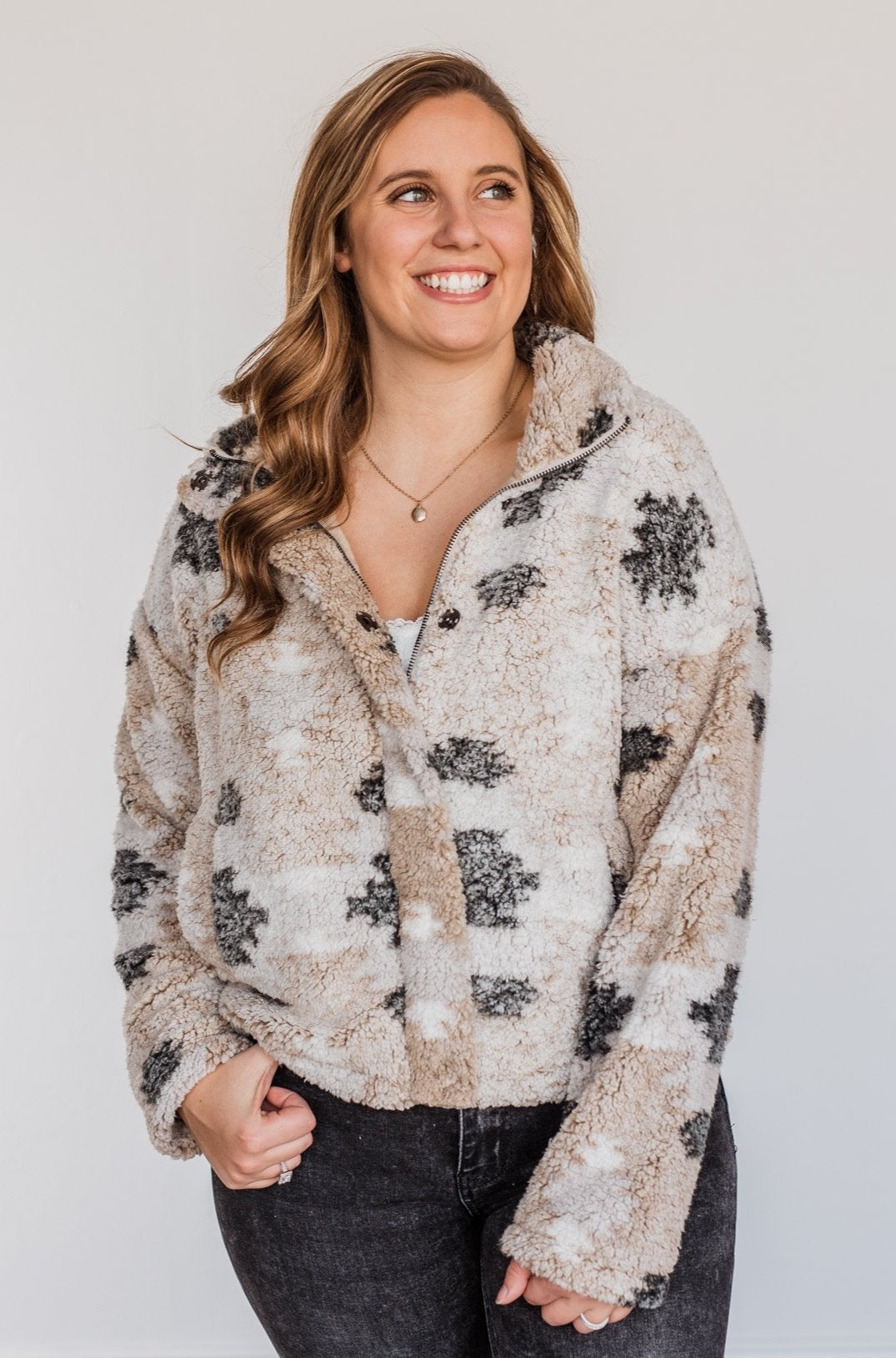 Thread & Supply Aztec Sherpa Jacket- Beige – The Pulse Boutique