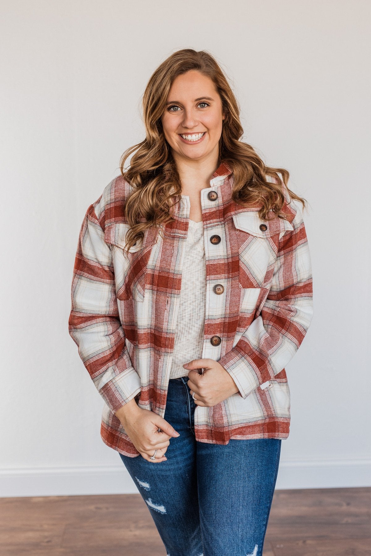 Cover Me Up Sherpa Lined Jacket- Terra Cotta – The Pulse Boutique