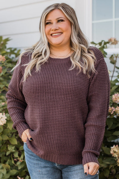 Radiate Love Thick Knit Sweater- Eggplant – The Pulse Boutique