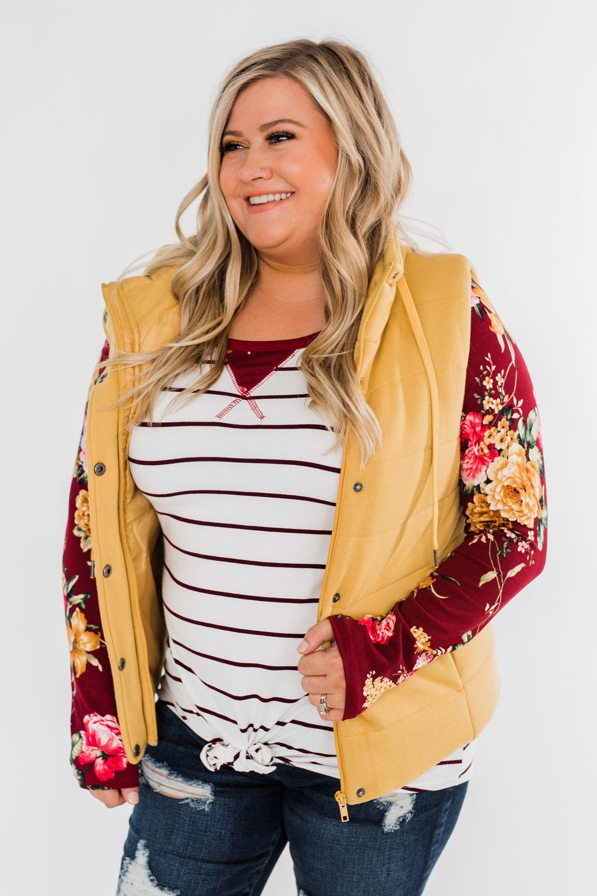 Puffer Vest- Mustard – The Pulse Boutique