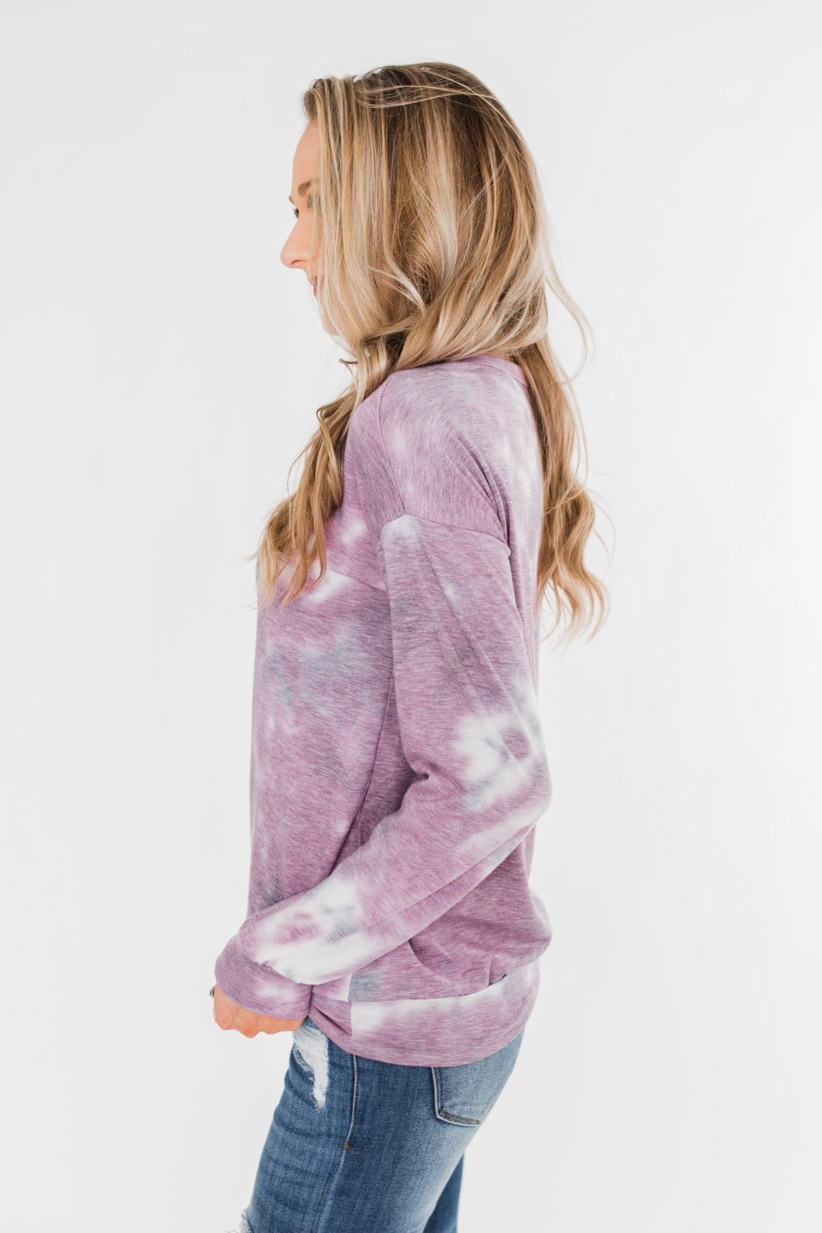 Tie dye purple sweatshirt hot sale