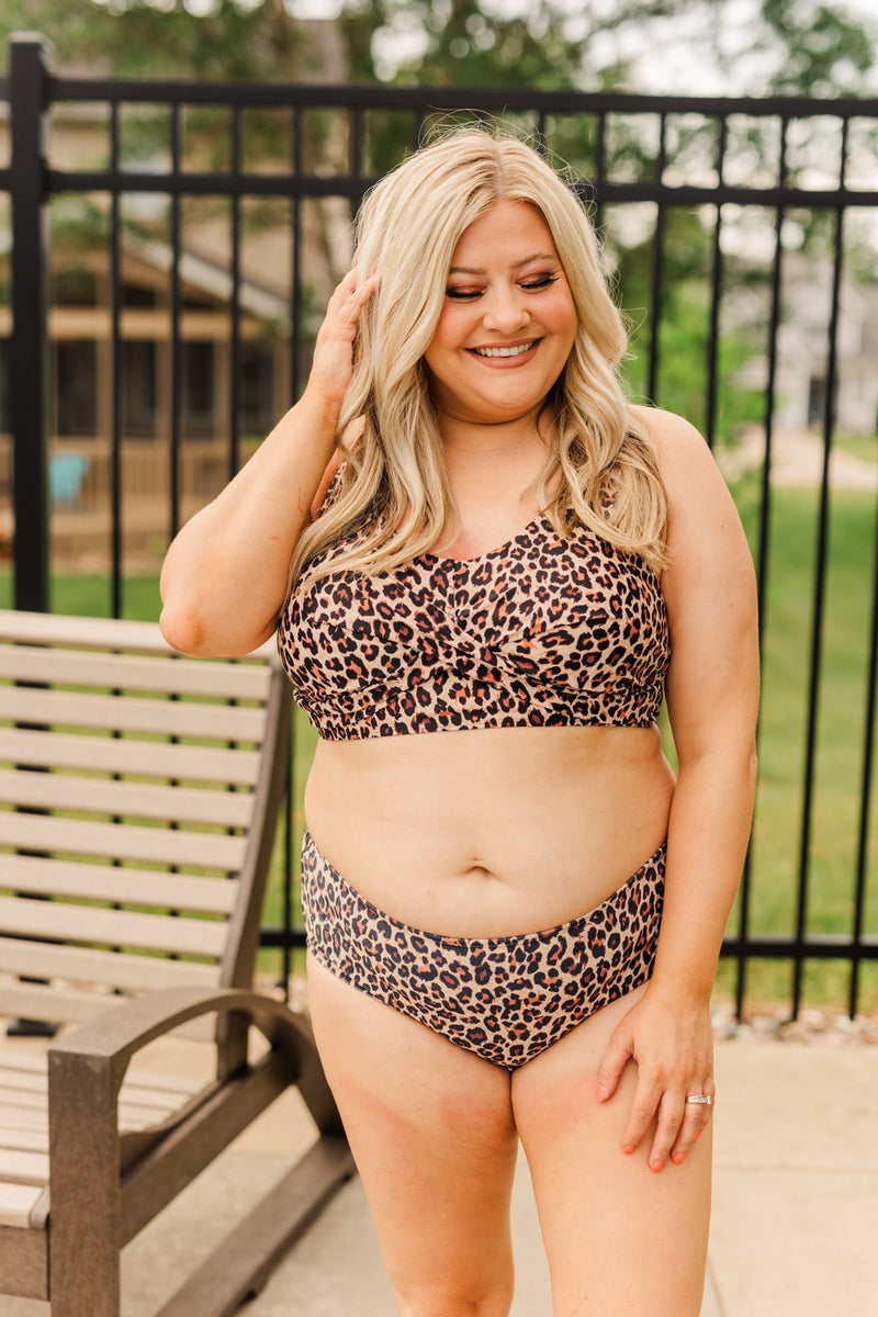 Sweet Sunshine Criss-Cross Bikini Top- Multi-Color Leopard – The Pulse  Boutique