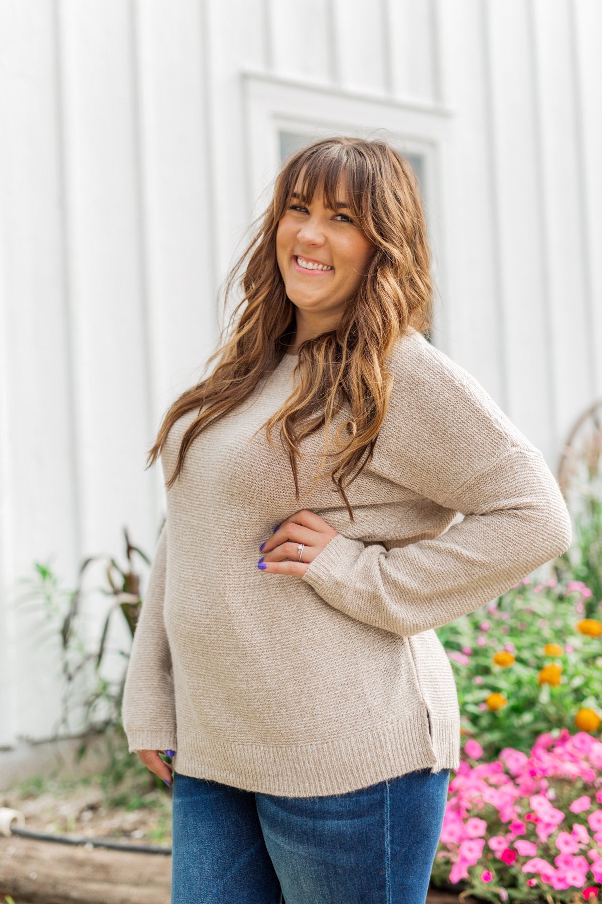 YOURS Plus Size Nude Beige Knitted Button Through Cardigan