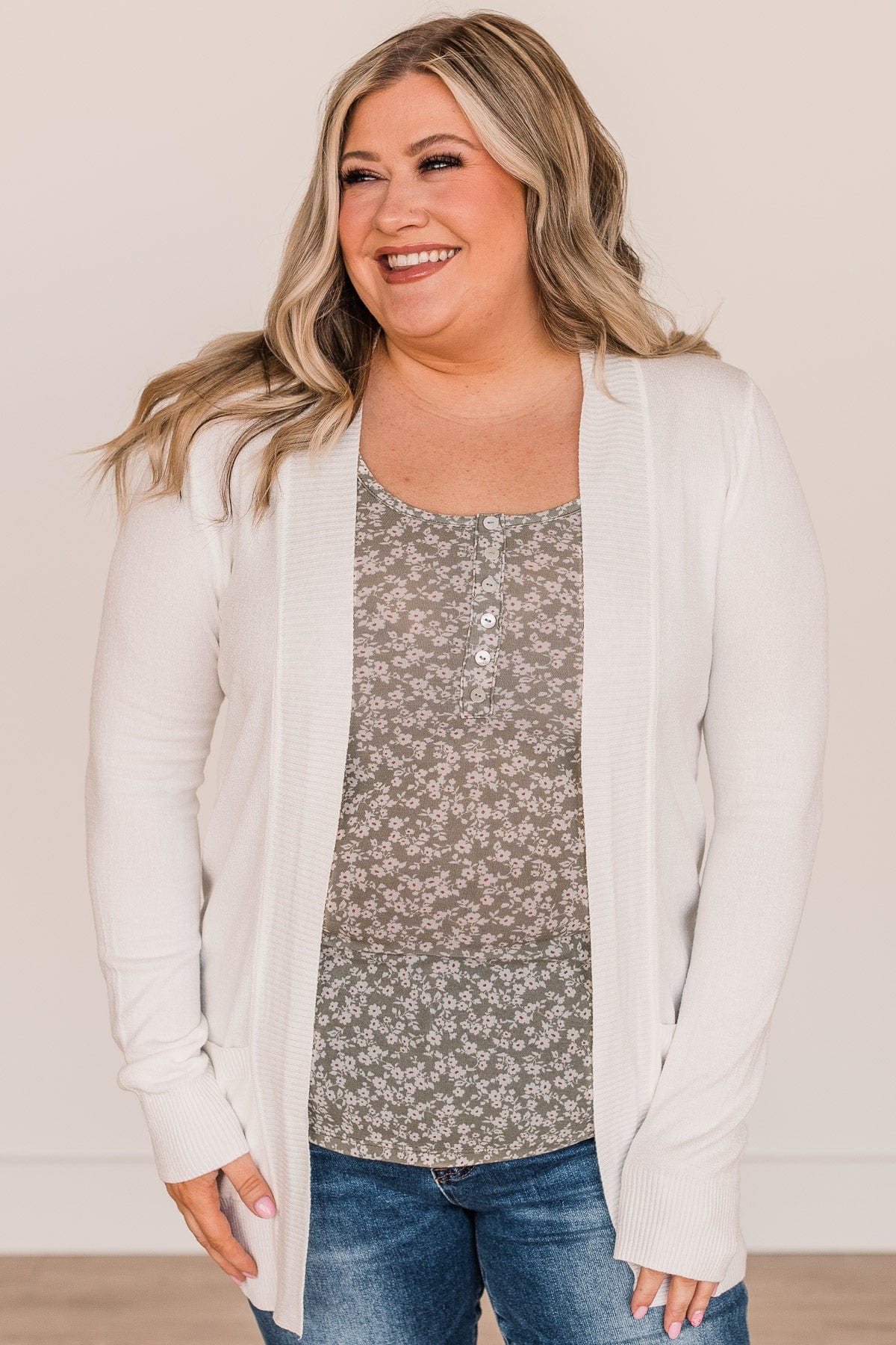 Comfortable With Myself Knit Cardigan- Off-White – The Pulse Boutique