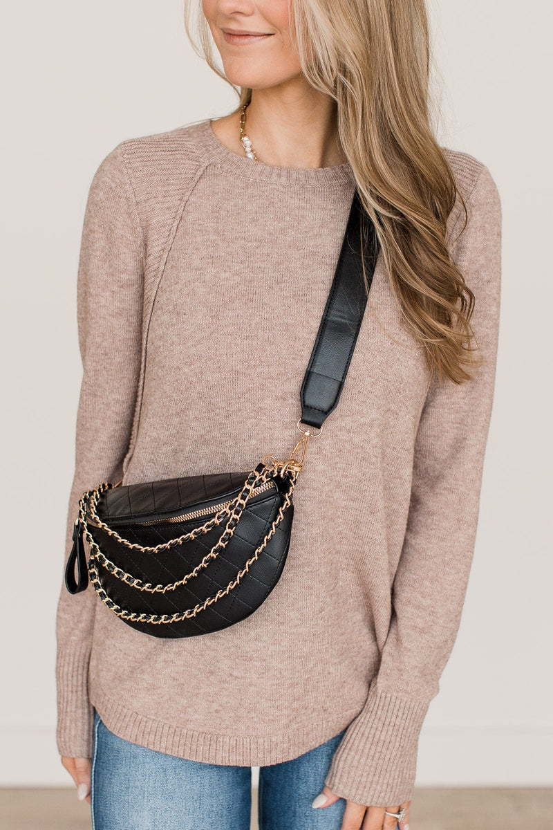 Attached At The Hip Quilted Belt Bag- Black – The Pulse Boutique