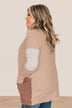 Timeless Love Color Block Cardigan- Taupe & Copper