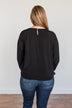 Good For You Long Sleeve Blouse- Black