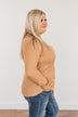 Blustery Days Thermal Knit Pocket Top- Dusty Camel