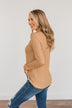 Blustery Days Thermal Knit Pocket Top- Dusty Camel