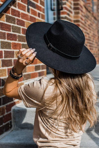 A Perfect Match Panama Hat- Black – The Pulse Boutique