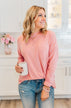 Putting Me First Knit Pocket Sweater- Pink