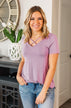 Good Moods Criss-Cross Top- Purple