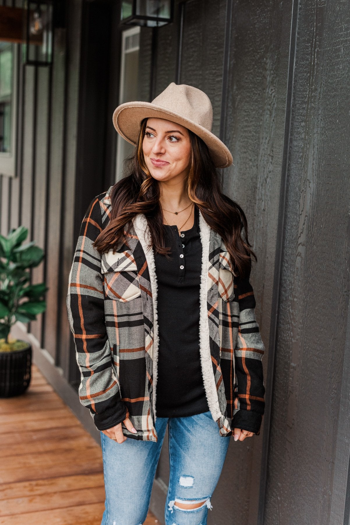 Faux fur 2025 lined flannel