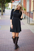 All Buttoned Up Dress - Black