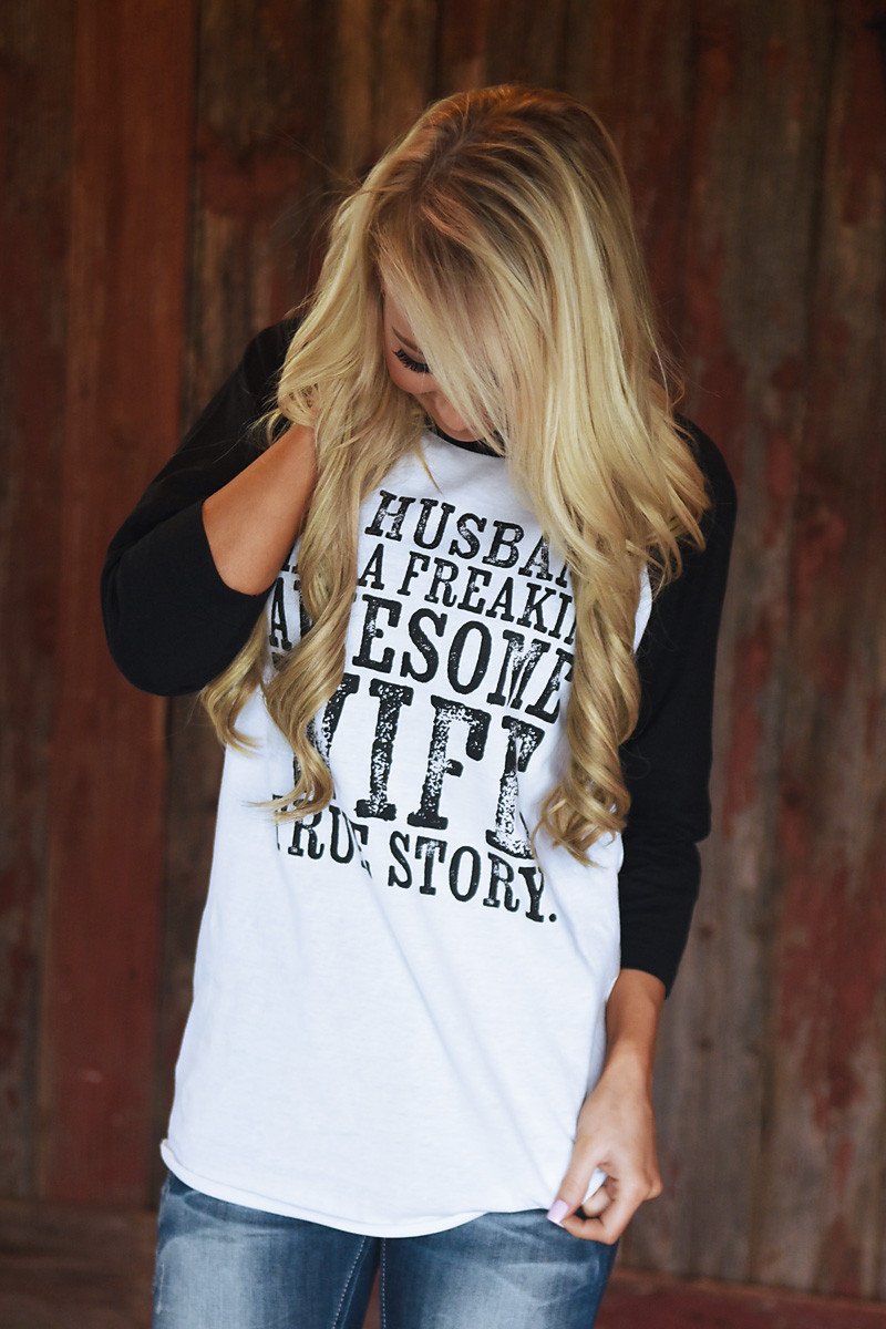 Awesome Wife Baseball Tee