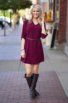 Back On Track Maroon Dress