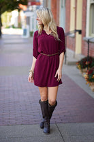 Back On Track Maroon Dress