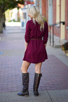 Back On Track Maroon Dress