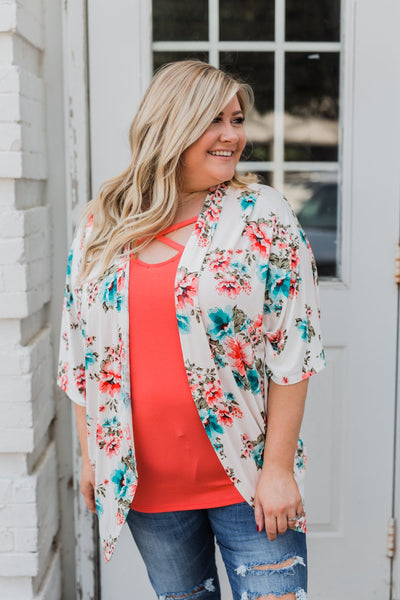 Effortless Beauty Floral Kimono- Ivory – The Pulse Boutique