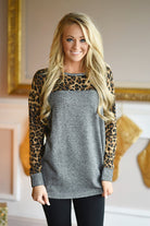 Charcoal Leopard Top