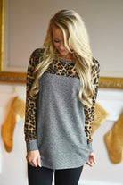 Charcoal Leopard Top