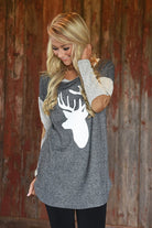 Deer Elbow Patch Top