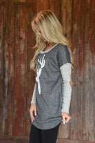 Deer Elbow Patch Top