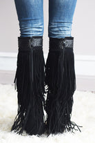 Do It Dolly Style Fringe Boots ~ Black