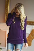 Essential Long Sleeve Top ~ Purple