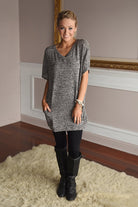 Feel Good Tunic Top ~ Charcoal